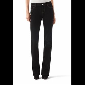 WHBM Black Blanc Bootcut Jeans